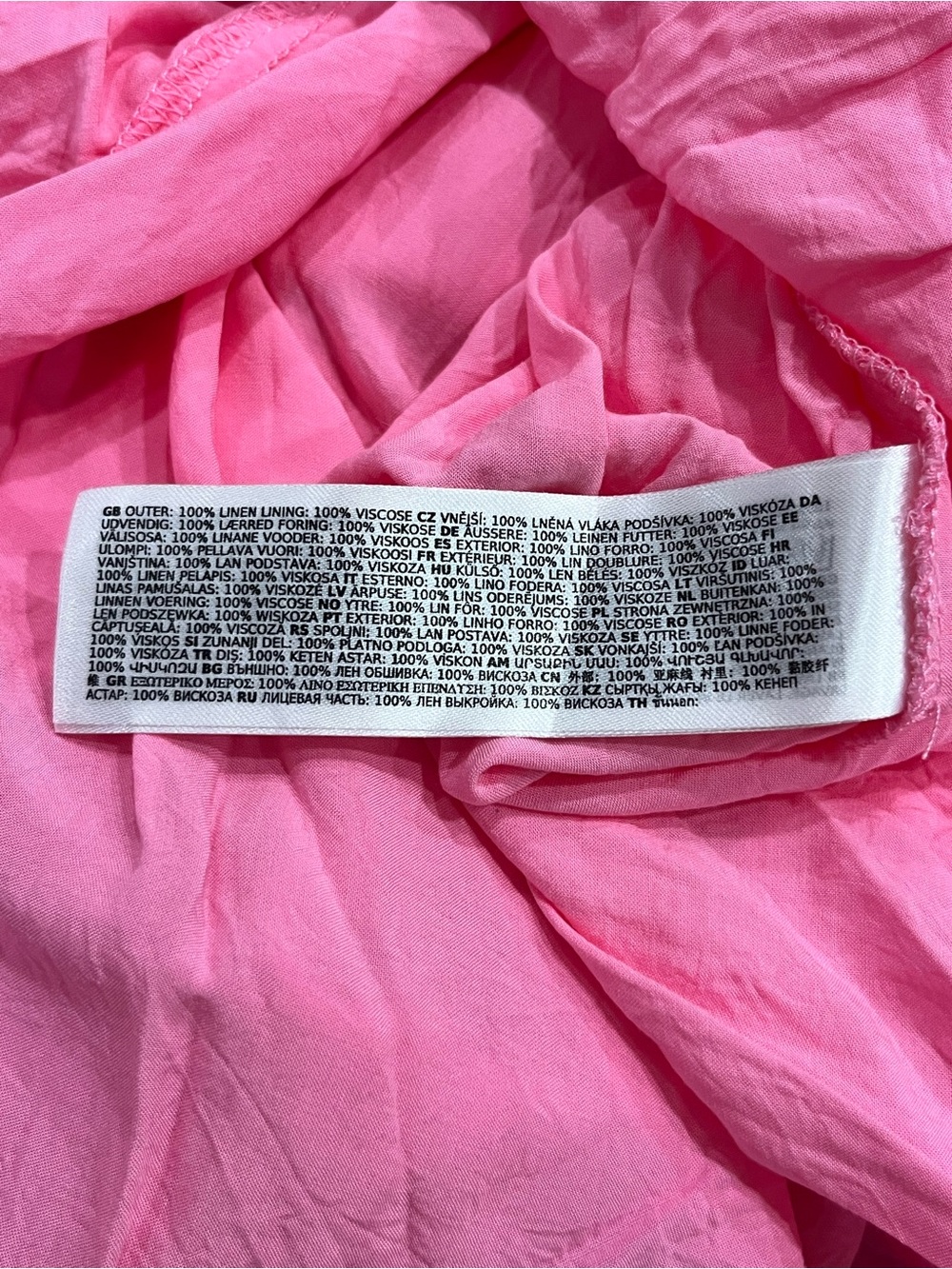 Ever New Milan 100% Linen Bright Pink Bardot Midi Dress | Off-Shoulder Open Back - Picture 12 of 13